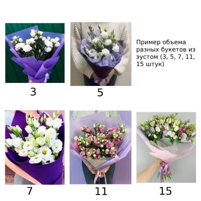 Букет цветов "Букет Микс белых и розовых эустом" Букет цветов "Букет Микс белых и розовых эустом"